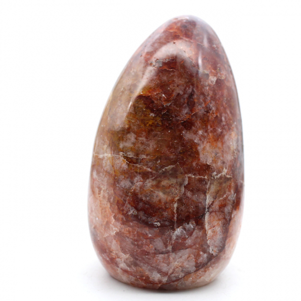 Pedra quartzo vermelha polida