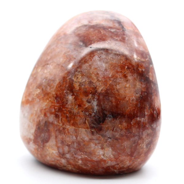 Pedra polida em quartzo vermelho