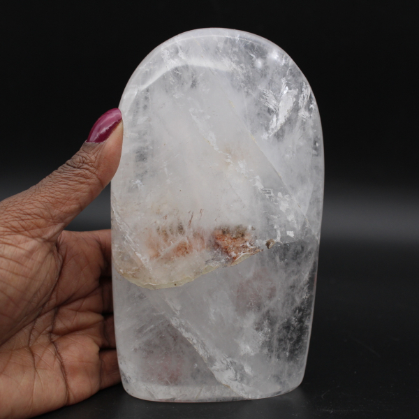 Pedra de cristal de rocha polida