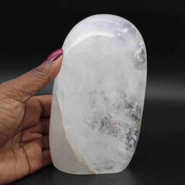 Pedra decorativa em cristal de rocha polido