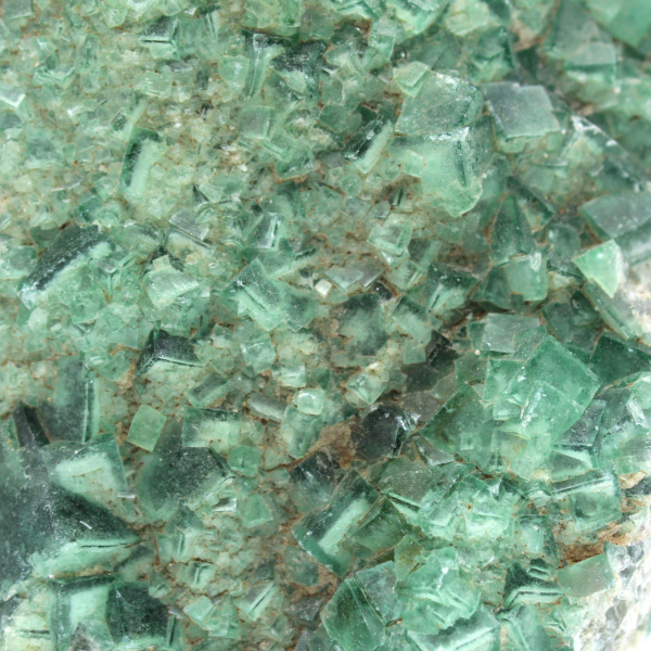 Cristalização cúbica de fluorita de madagascar