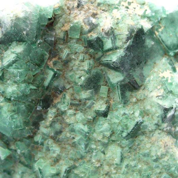 Cristalização cúbica de fluorita de madagascar