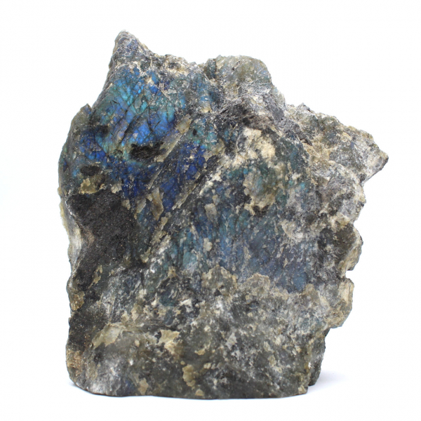 Pedra labradorite polida de um lado colecionável