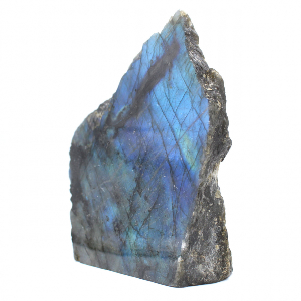 Pedra labradorite polida de um lado colecionável