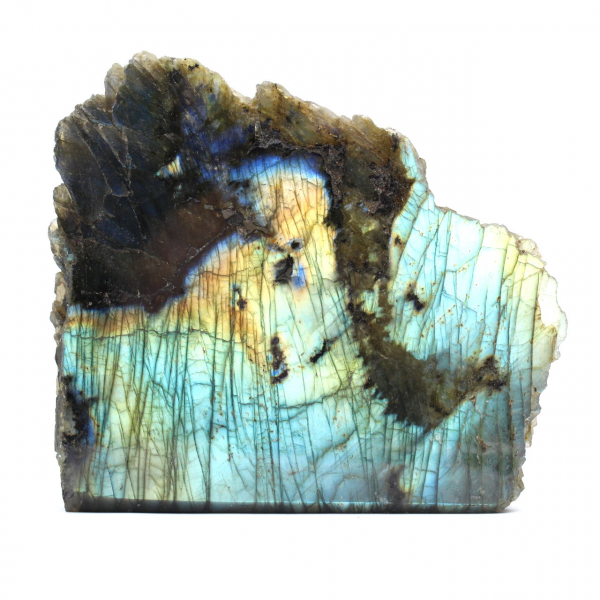 Labradorite decorativa natural meio crua