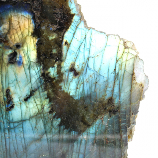 Labradorite decorativa natural meio crua