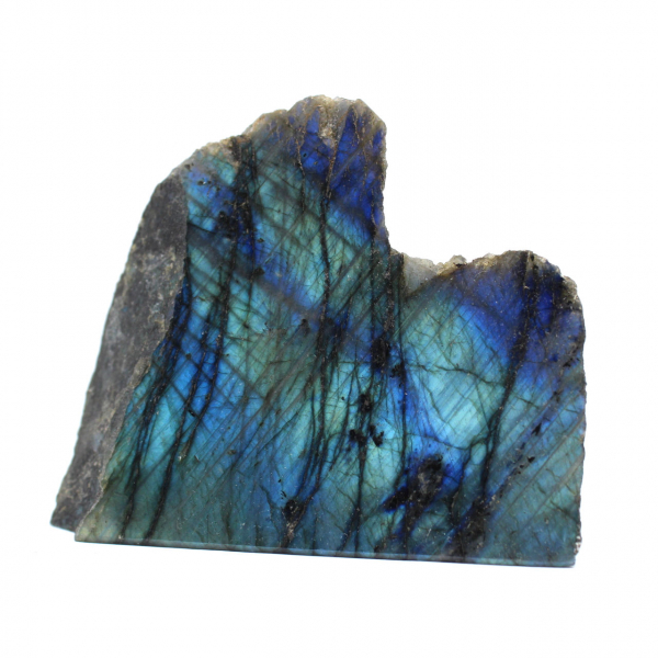 Labradorite decorativa com um lado polido