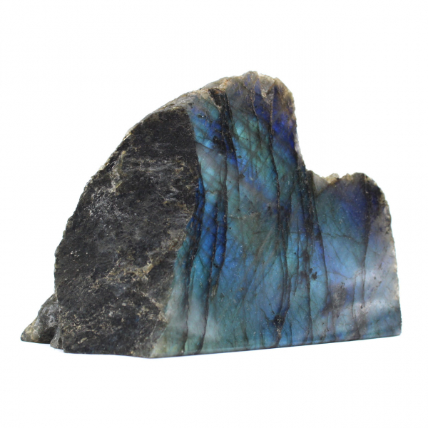 Labradorite decorativa com um lado polido