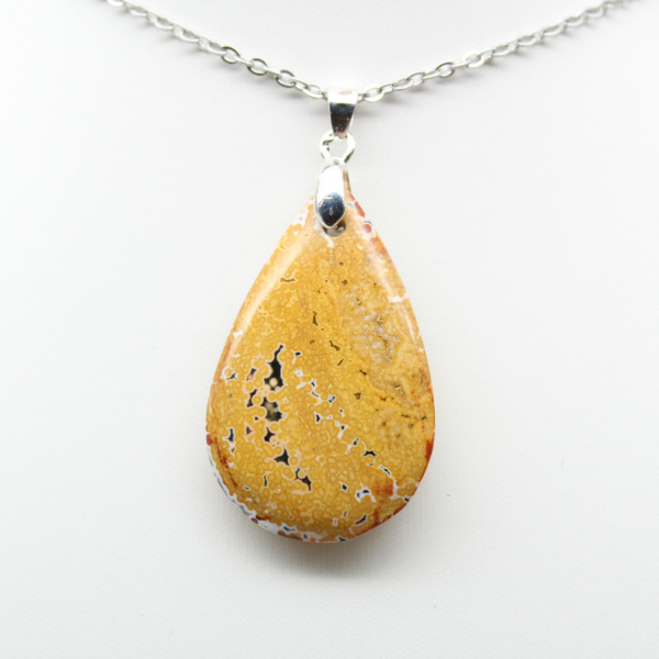 Pingente de gota de jaspe imperial