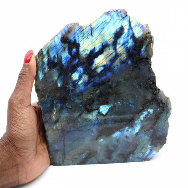 Labradorite polida unilateralmente, item de colecionador