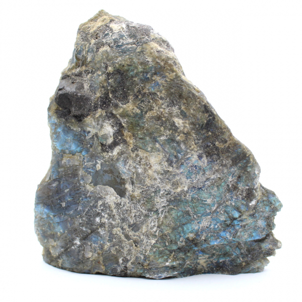 Labradorite natural polida de um lado