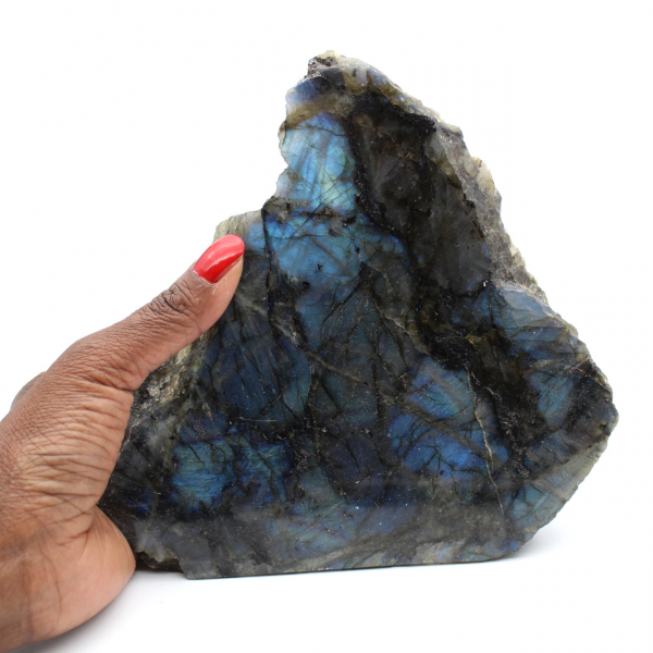 Labradorite polida unilateralmente, item de colecionador