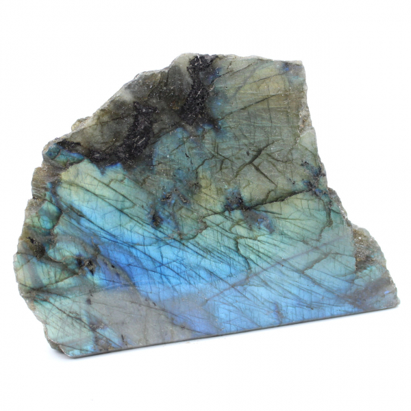 Labradorite polida unilateral de Madagáscar