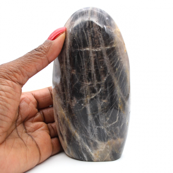 Pedra da Lua Negra Polida