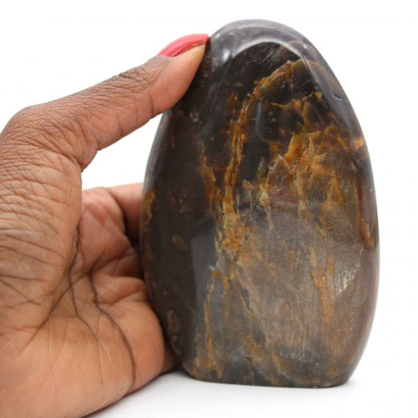 Pedra natural de pedra da lua negra