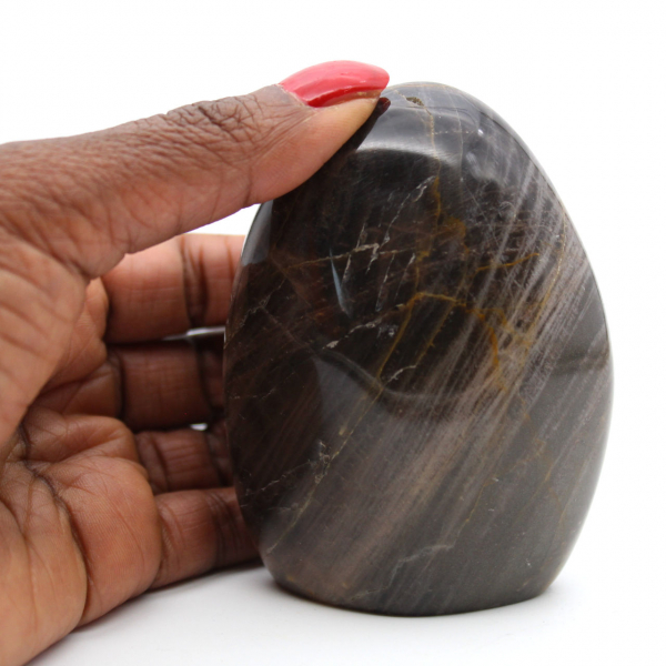 Pedra da Lua Negra Polida