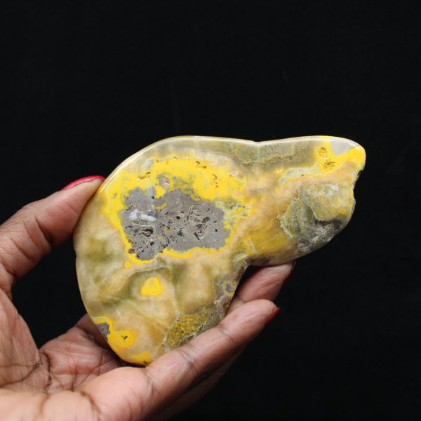 Pedra decorativa mineral Jaspe Bumblebee polida