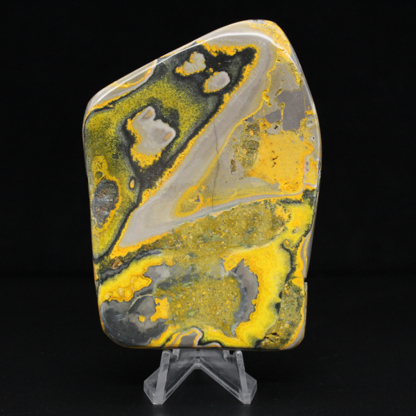 Ornamento de Jaspe Abelha, Polido, Cores Vibrantes