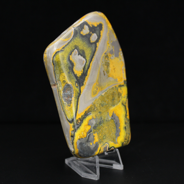 Ornamento de Jaspe Abelha, Polido, Cores Vibrantes