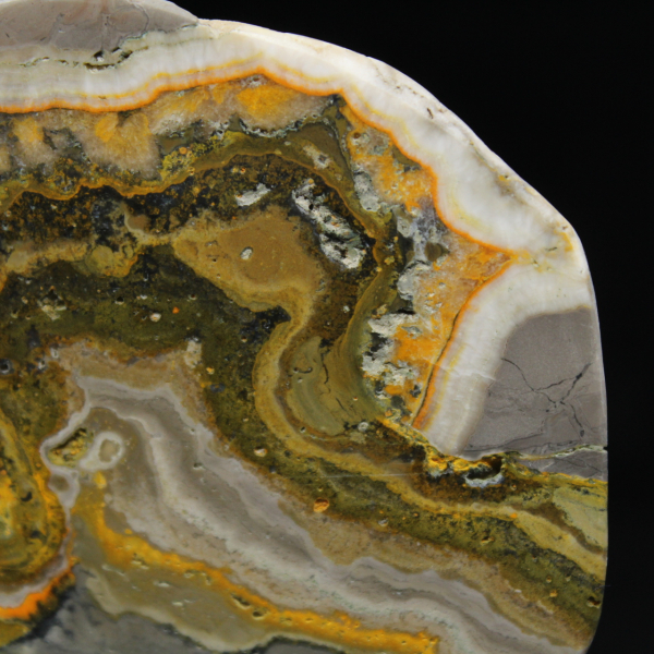 Ornamento de abelha em jaspe polido, Indonésia, raro.