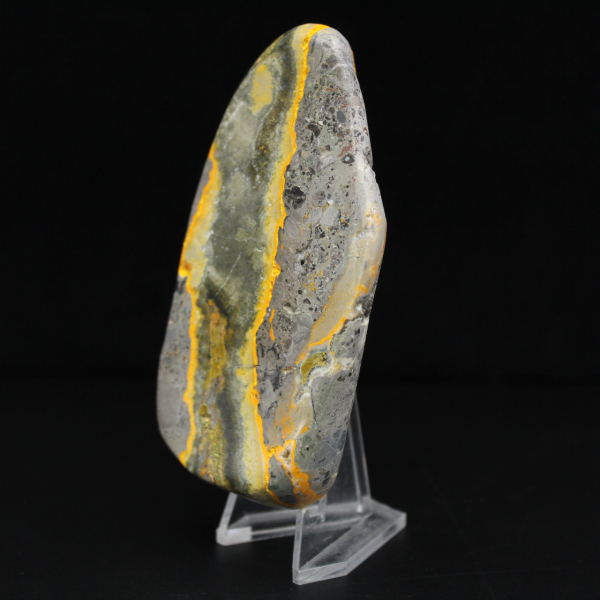 Ornamento Natural de Abelha em Jaspe Liso