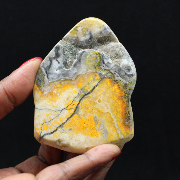 Ornamento compacto de jaspe abelha