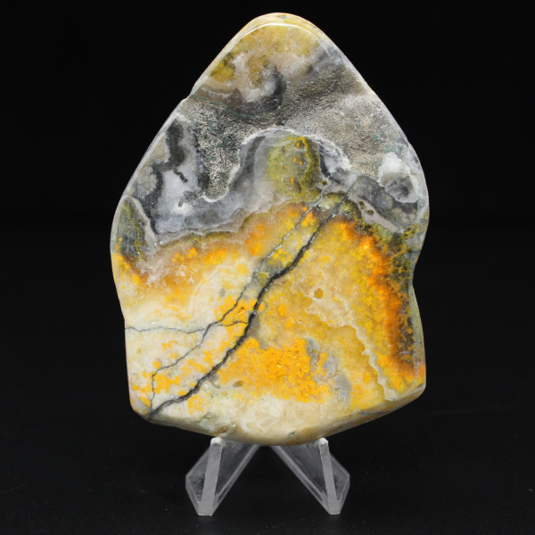 Ornamento compacto de jaspe abelha