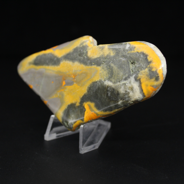 Micro moeda Bumblebee de jaspe polido