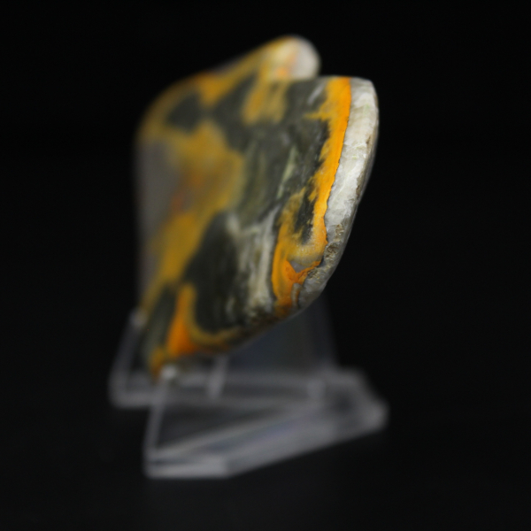 Micro moeda Bumblebee de jaspe polido