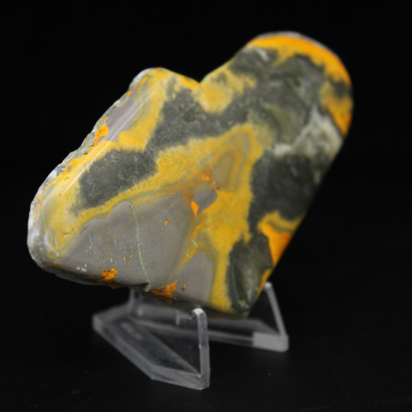 Micro moeda Bumblebee de jaspe polido