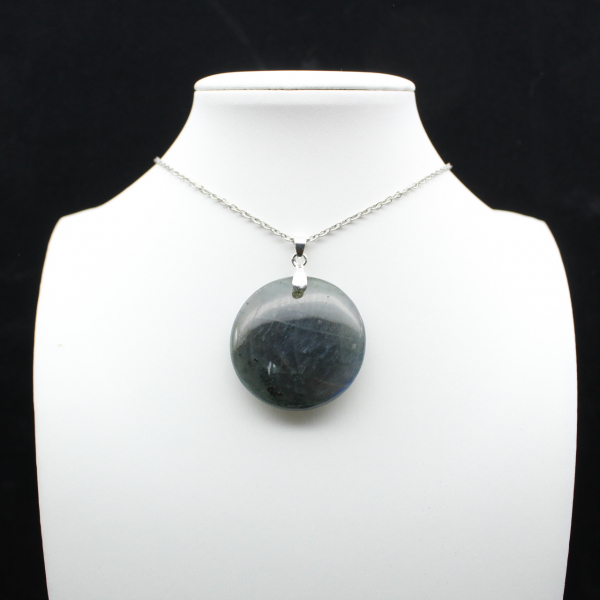 Pingente redondo de labradorita