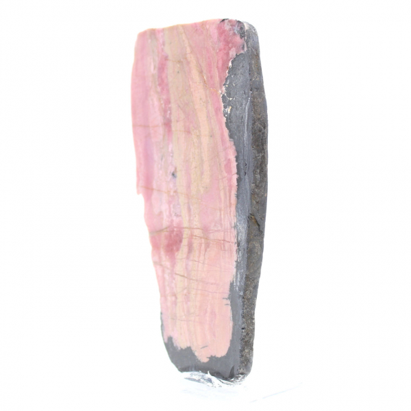 Fatia autêntica de pedra de rodonita