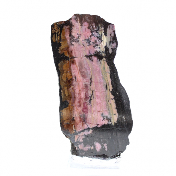 Pedra de rodonita natural mineral bruto e único