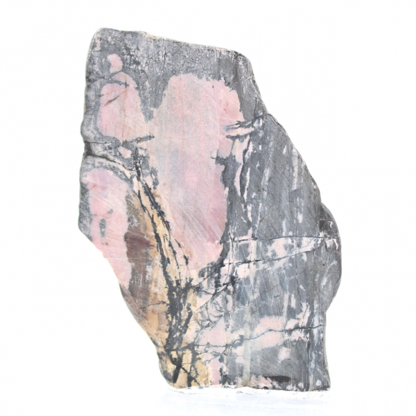 Fatia autêntica de pedra de rodonita