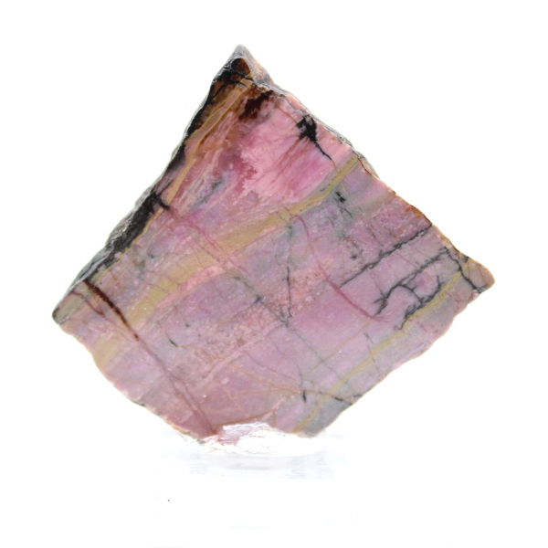 Pedra de rodonita natural mineral bruto e único