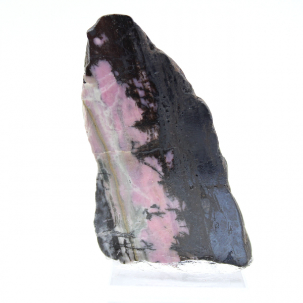 Fatia autêntica de pedra de rodonita