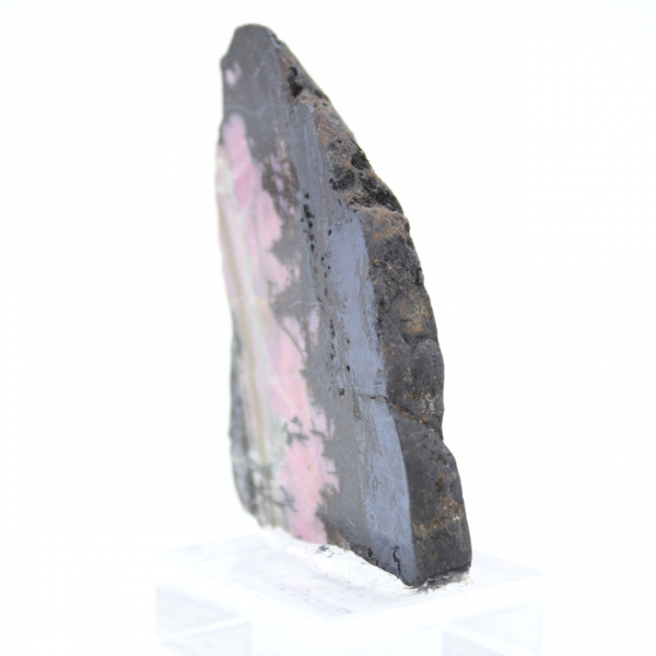 Fatia autêntica de pedra de rodonita