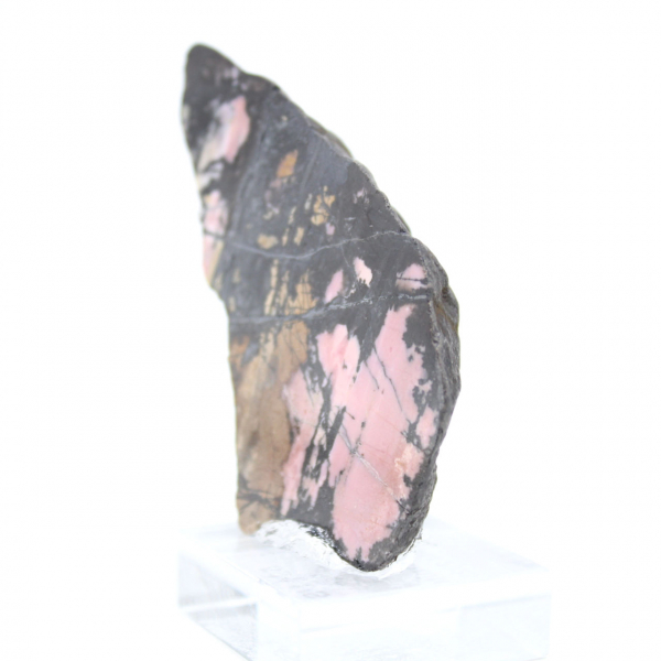 Fatia de rodonita natural ideal para decoração