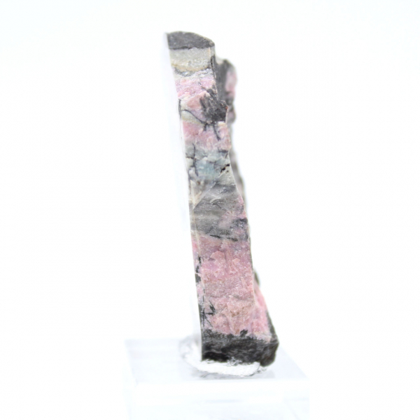 Fatia autêntica de pedra de rodonita
