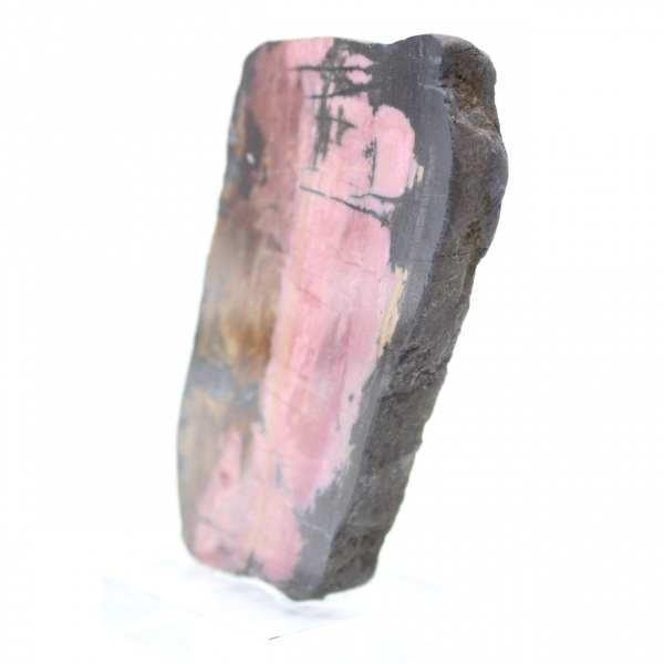 Pedra de rodonita natural mineral bruto e único