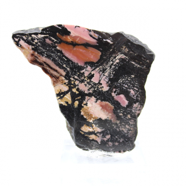 Fatia autêntica de pedra de rodonita