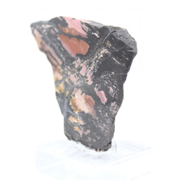 Fatia autêntica de pedra de rodonita