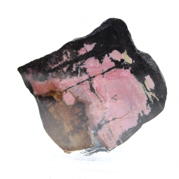 Fatia de rodonita natural ideal para decoração