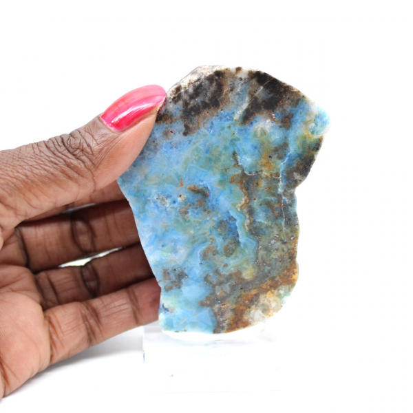 Fatia de azurita malaquita para ornamento