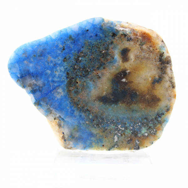 Fatia de azurita malaquita para coleção mineral