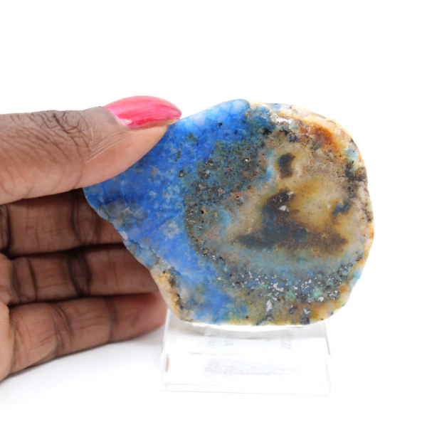 Fatia de azurita malaquita para coleção mineral