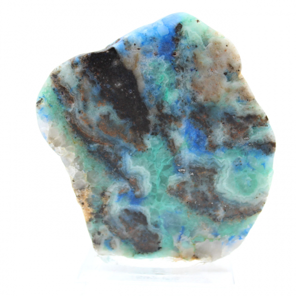 Fatia autêntica de pedra de azurita malaquita para decoração