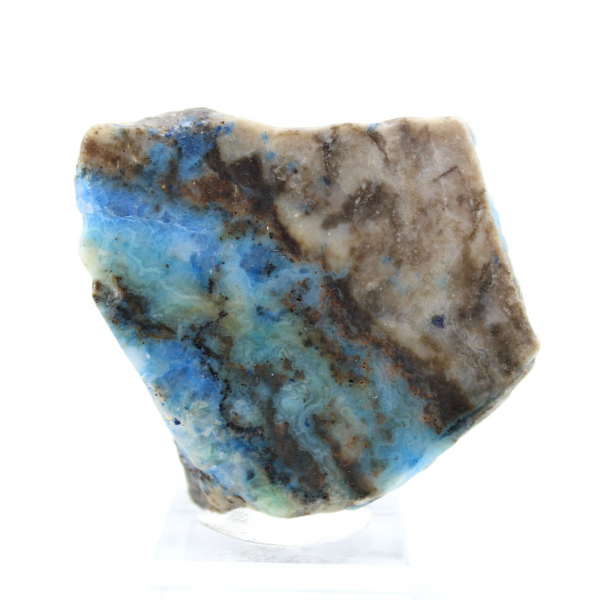 Fatia de azurita malaquita para coleção mineral