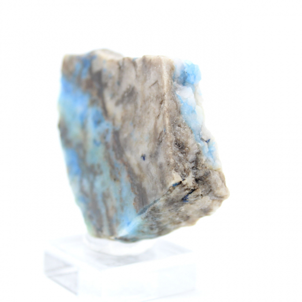 Fatia polida de azurita malaquita mineral bruto de qualidade