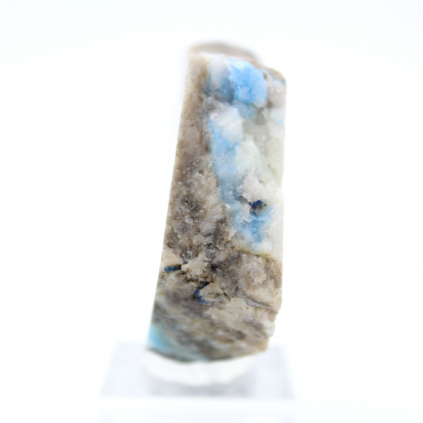 Fatia polida de azurita malaquita mineral bruto de qualidade